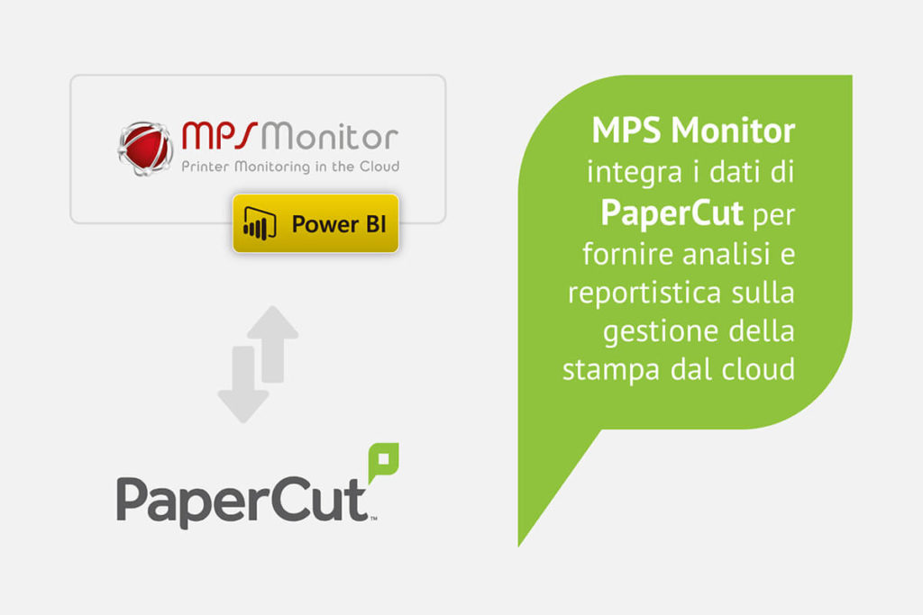 MPS Monitor integra i dati di PaperCut per fornire analisi e reportistica sulla gestione della stampa dal cloud