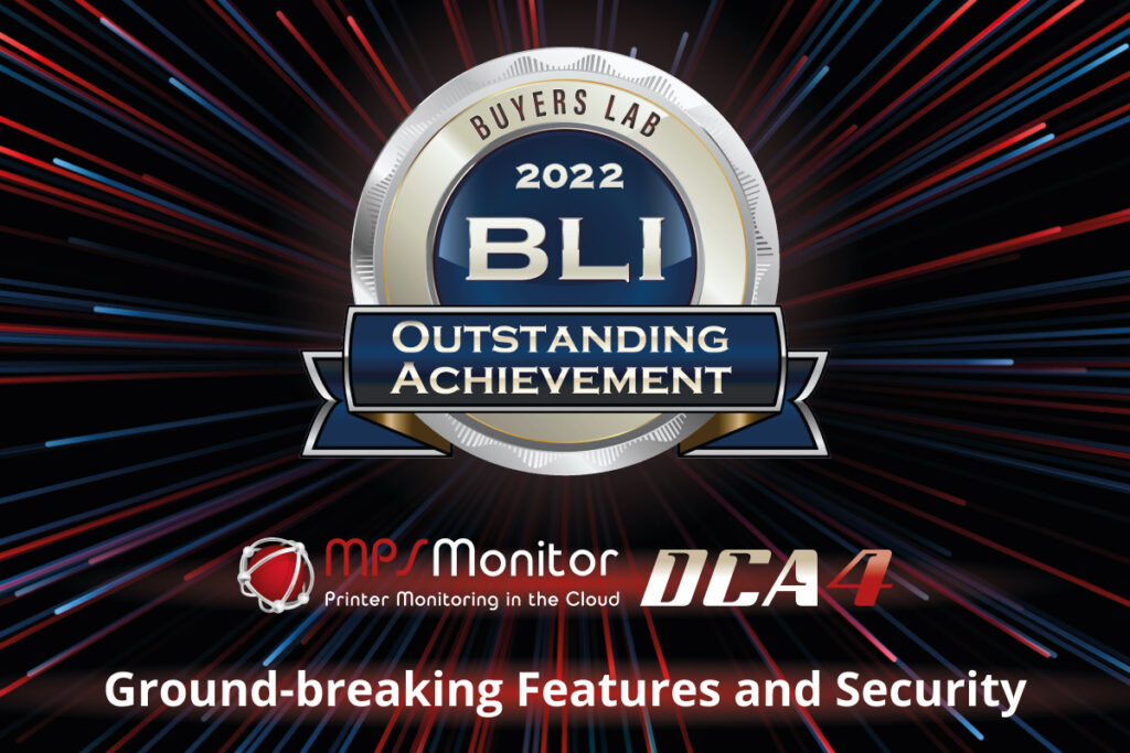 Keypoint Intelligence conferma la qualità del nuovo DCA 4 di MPS Monitor e le assegna il premio BLI Outstanding Achievement Award